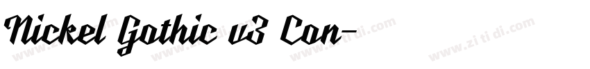 Nickel Gothic v3 Con字体转换